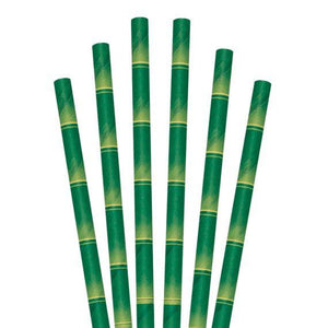 Pitillo de Papel Tipo Bambú x25 Unidades Con Empaque