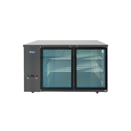BACK BAR NEGRO PUERTA DE VIDRIO 150CM