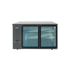 BACK BAR NEGRO PUERTA DE VIDRIO 150CM