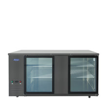 Cargar imagen en el visor de la galería, BACK BAR NEGRO PUERTA DE VIDRIO 122CM
