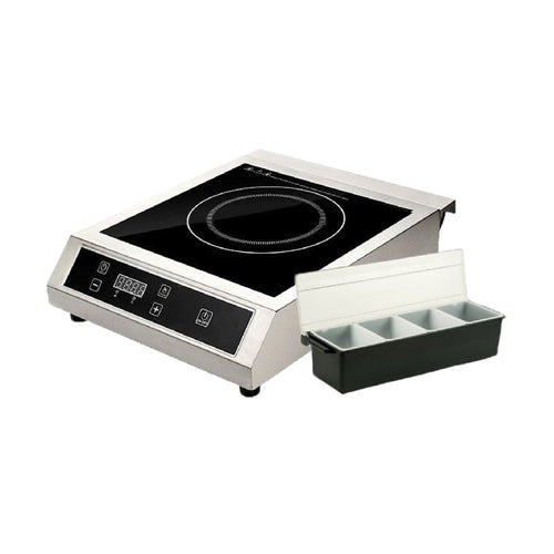 ESTUFA DE INDUCCION 1 PUESTO + CONDIMENTERO 4 PUESTOS - Inventto Group