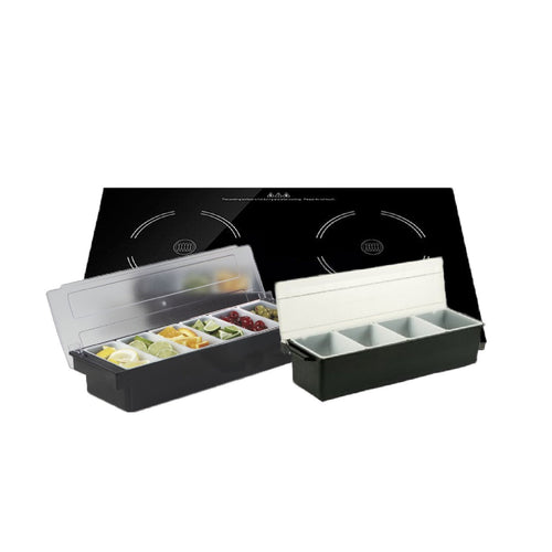 ESTUFA DE INDUCCION 2 PUESTOS + CONDIMENTEROS - Inventto Group